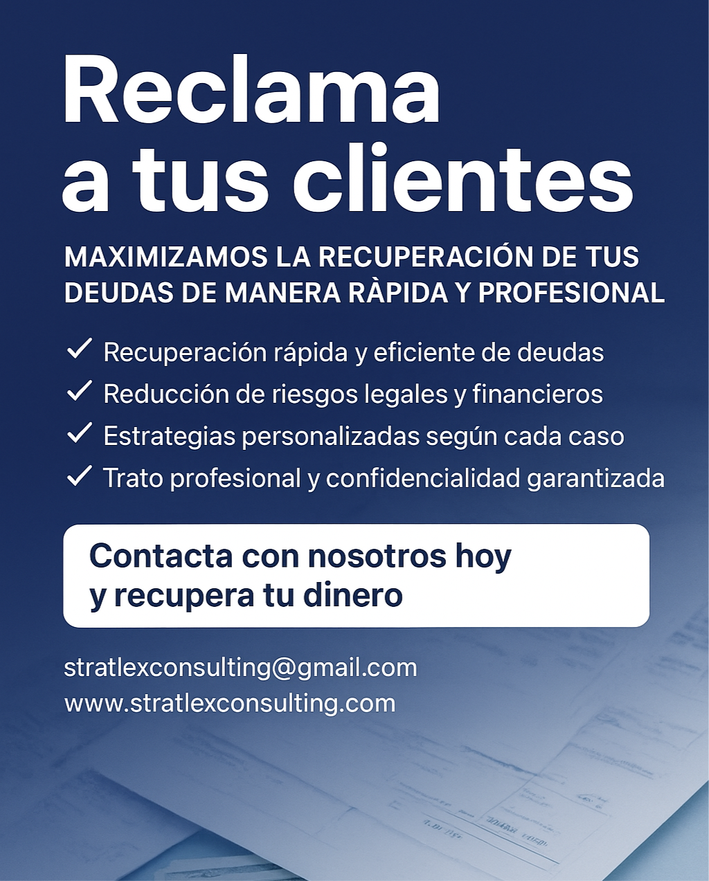 Reclamamos deudas a tus clientes